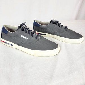 XIDISO Men’s Charcoal Gray Lace-Up Canvas Sneakers - 41 (EU)/7.5 (US)